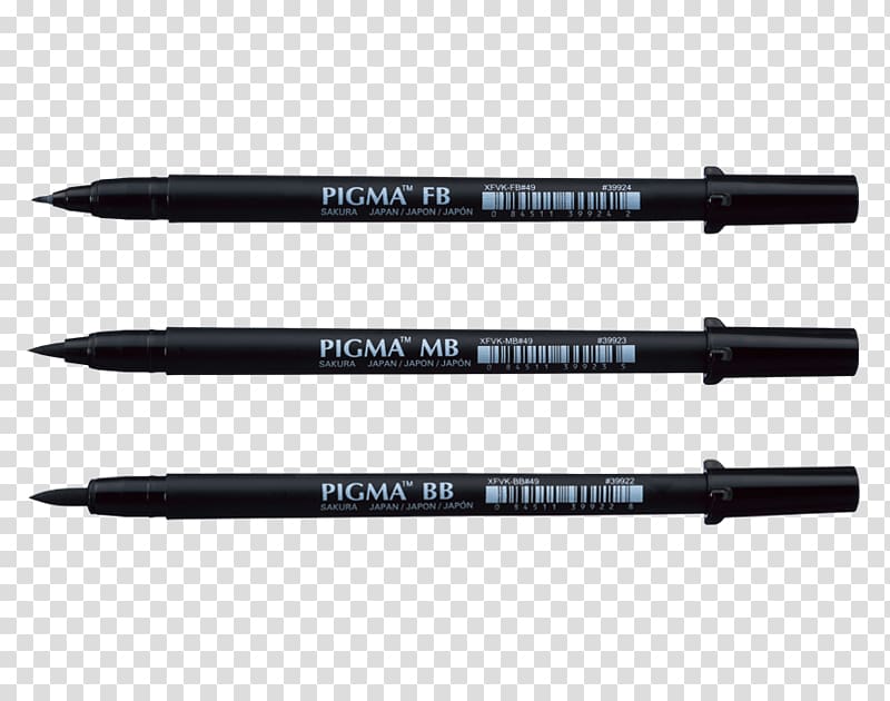 Ballpoint pen Pens Sakura Color Products Corporation Marker pen Fudepen, Ink brush pen transparent background PNG clipart