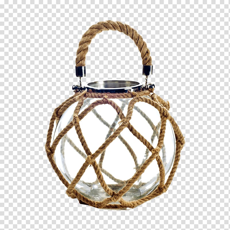 Candlestick Lantern Lighting Votive candle Glass, rope transparent background PNG clipart