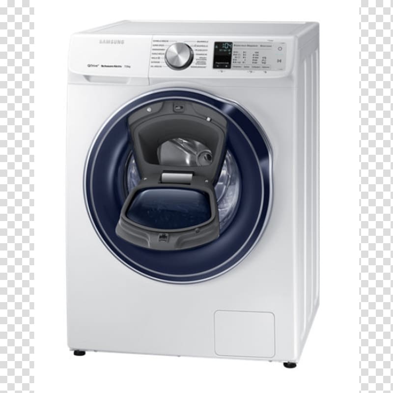 Washing Machines Samsung WW90K6414Q Máquina de Lavar e Secar Roupa Carga Frontal Samsung WW8800 10Kg A+++ Prateado, Branco Refrigerator, samsung transparent background PNG clipart