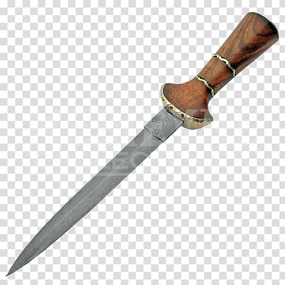 Bowie knife Hunting & Survival Knives Damascus Dagger, knife transparent background PNG clipart