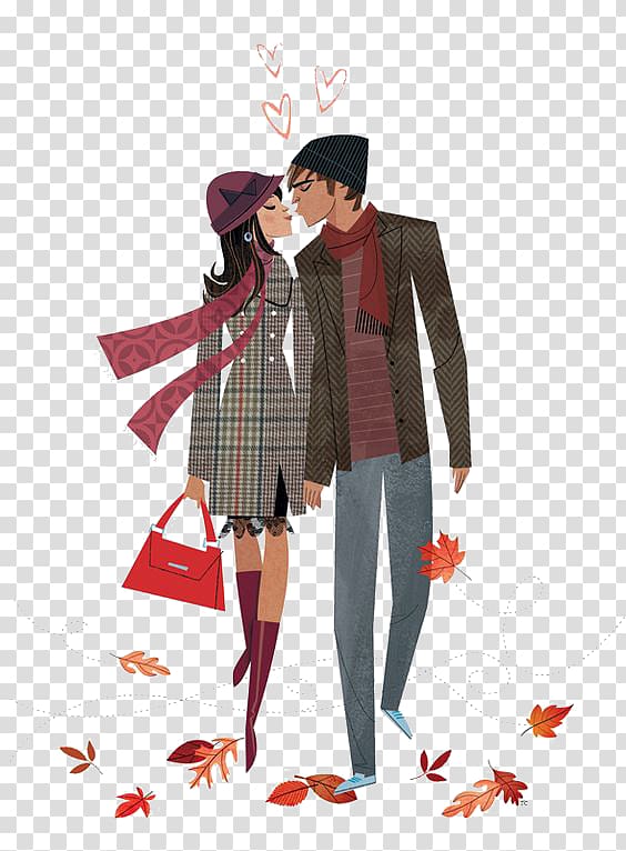 Art Drawing Fashion illustration Illustrator Illustration, Cartoon couple transparent background PNG clipart