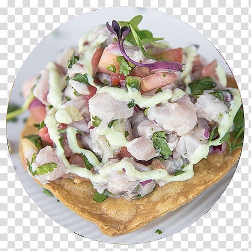 Ceviche Tostada Taco Mexican cuisine Gyro, fish transparent background PNG clipart