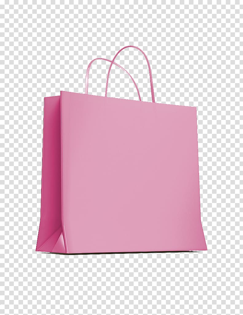 Pink paper bag illustration, Reusable shopping bag Gift, Bag transparent  background PNG clipart
