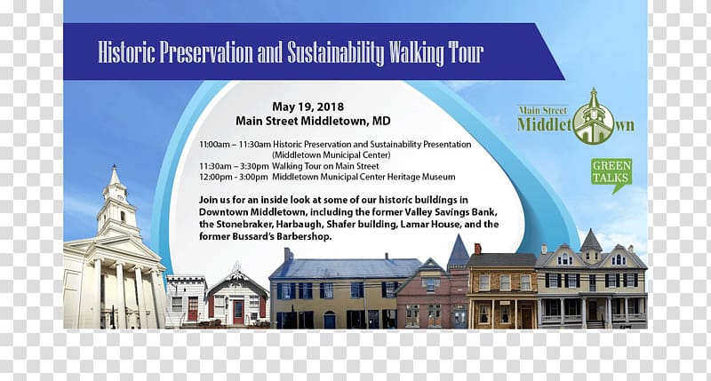 Middletown Advertising Main Street Historic preservation Brand, Street walk transparent background PNG clipart
