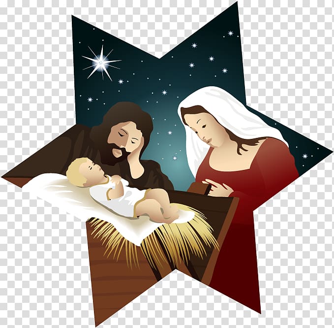 LFEEY 7x5ft Christmas Nativity Scene Backdrop For Photography Bible Story Holy Family Mary And Joseph Bethlehem Christ Child Birth Of Jesus Manger Silhouette Background Photo Studio Props