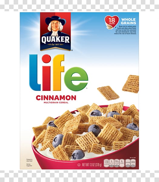 Breakfast cereal Quaker Life Cereal Cinnamon Quaker Oats Company, breakfast transparent background PNG clipart