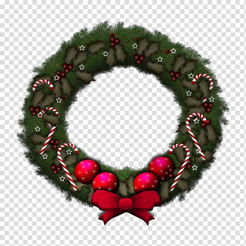 Christmas ornament Wreath Gift Kerstkrans, wreath wedding transparent background PNG clipart