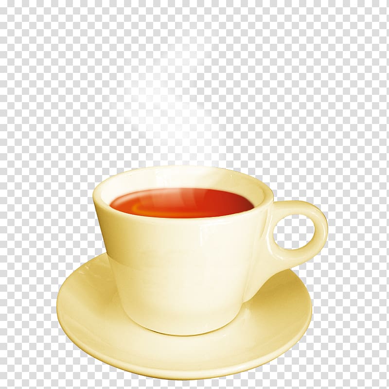 Coffee cup Tea Cafe, Simple cup of hot coffee transparent background PNG clipart
