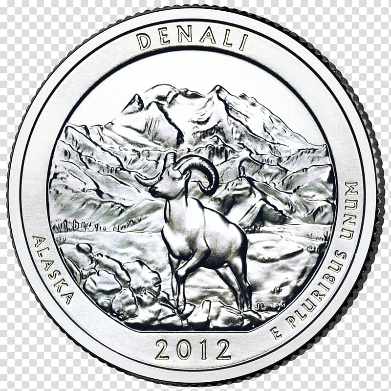 Denali Denver Mint Quarter Coin United States Mint, quarter transparent background PNG clipart