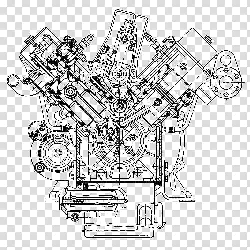 Paper Technical drawing Diesel engine, engine transparent background PNG clipart
