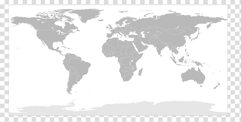 World map Equirectangular projection, map transparent background PNG clipart