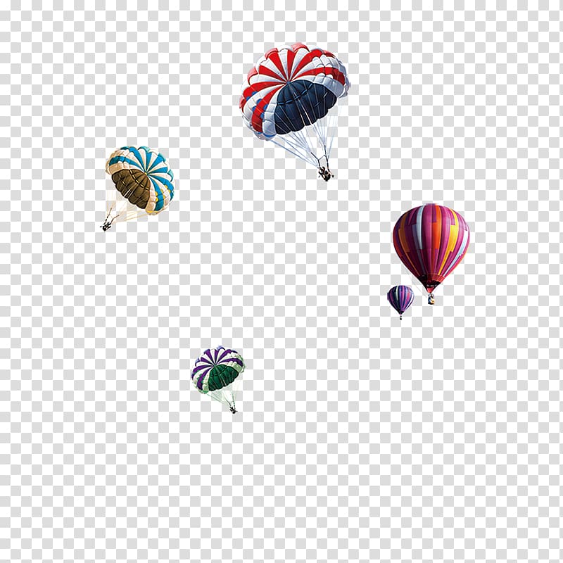 Hot air balloon Parachute, Hot Air Balloon Parachute transparent background PNG clipart