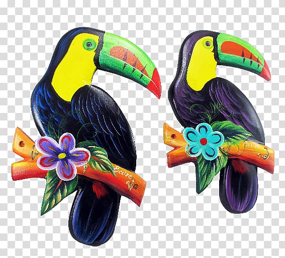 Toucan Scarlet macaw Beak Craft, Handpainted Lizard transparent background PNG clipart