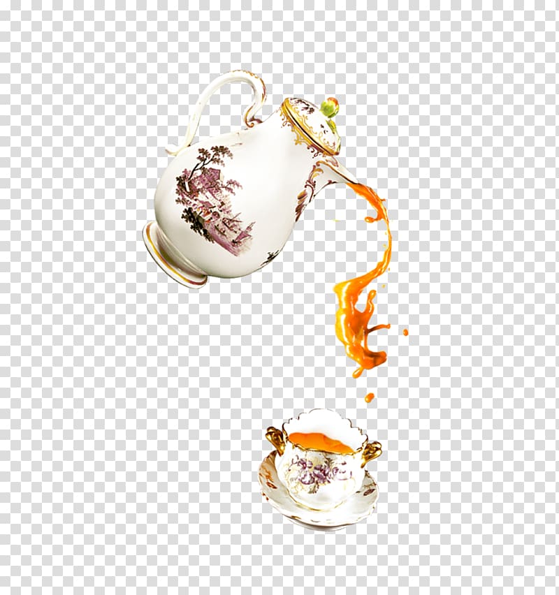 pour the cup of tea transparent background PNG clipart