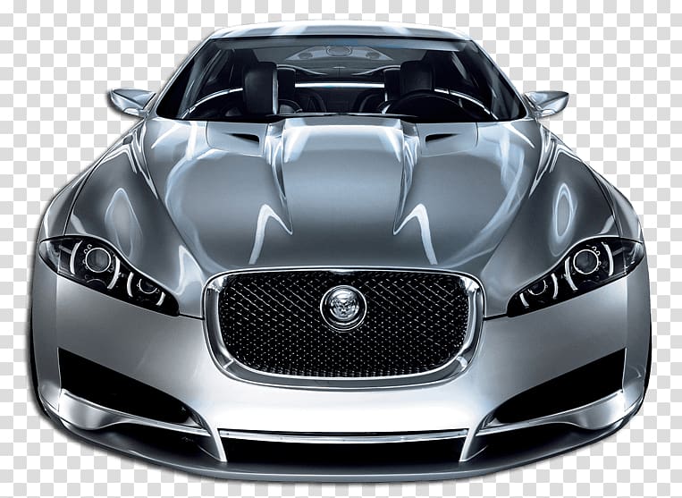 silver Jaguar XJ, Xj Front Jaguar transparent background PNG clipart