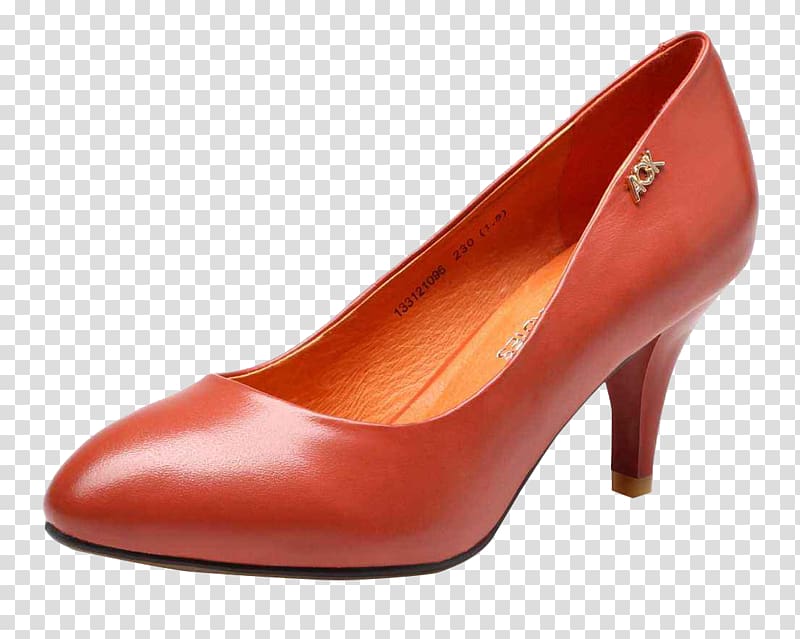 Slipper Shoe High-heeled footwear Moccasin Red, Orange commuter high heels transparent background PNG clipart