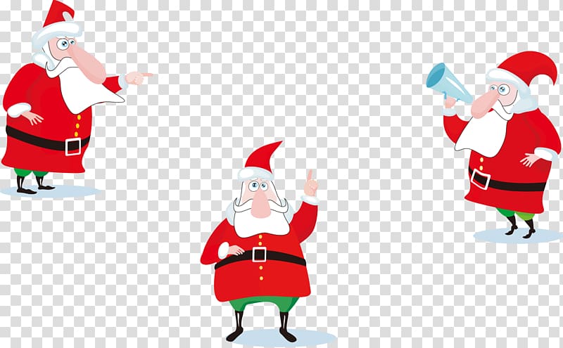Santa Claus Christmas , Free Santa Claus pull action elements transparent background PNG clipart
