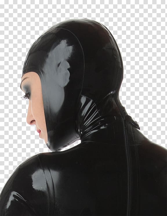 Latex clothing Hood Latex mask Catsuit, mask transparent background PNG clipart