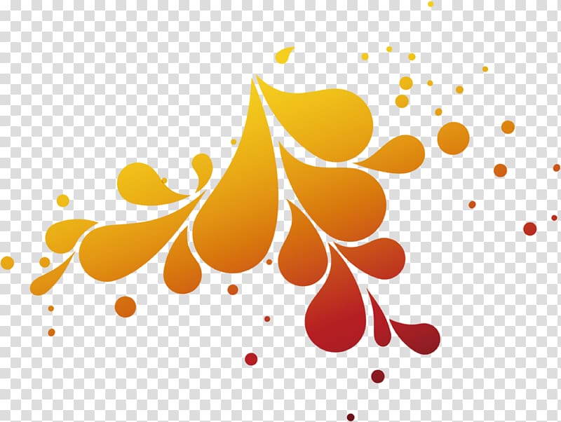 orange floral , Graffiti transparent background PNG clipart