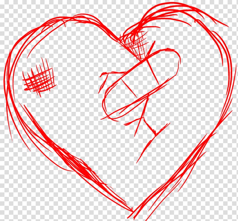 red heart , Broken heart Drawing Sketch, broken heart transparent background PNG clipart