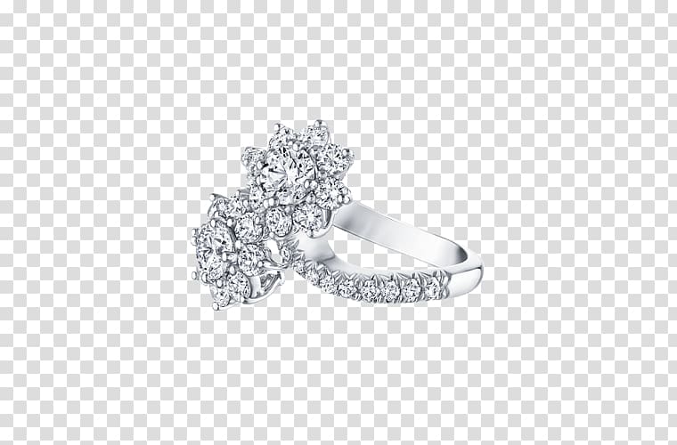 Ring Harry Winston, Inc. Dominion Diamond Mines Jewellery, platinum safflower three dimensional transparent background PNG clipart