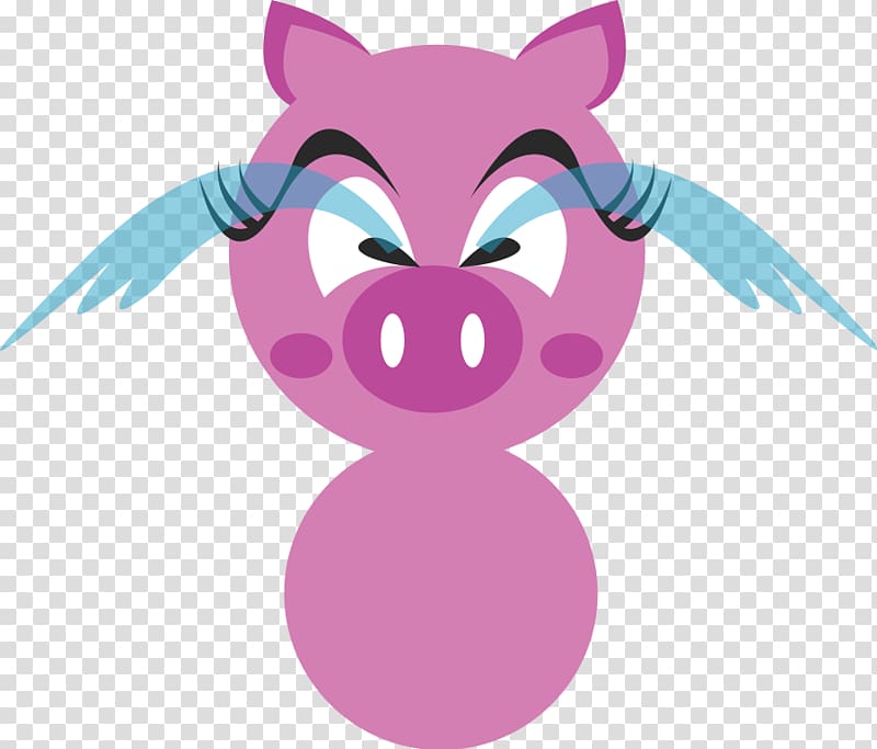 Domestic pig Crying , Free Pig transparent background PNG clipart