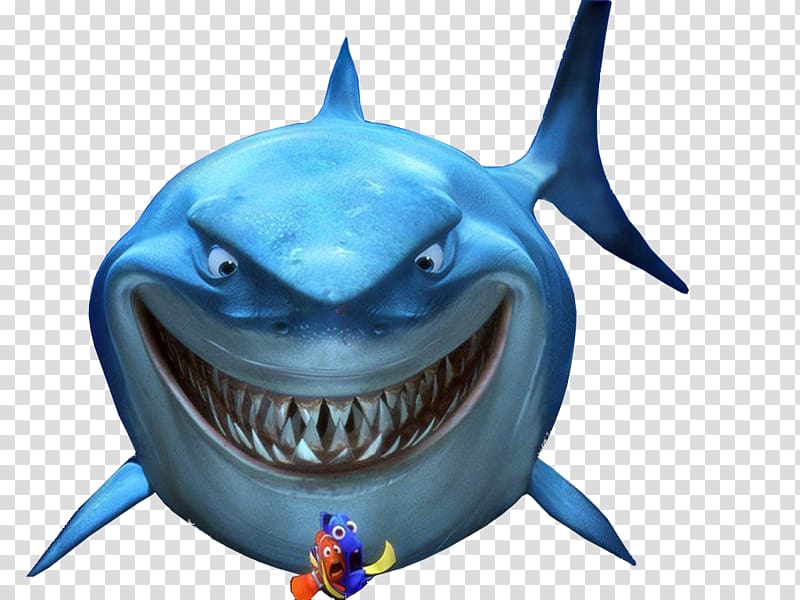 Marlin Bruce Great white shark Pixar Drawing, sharks transparent background PNG clipart