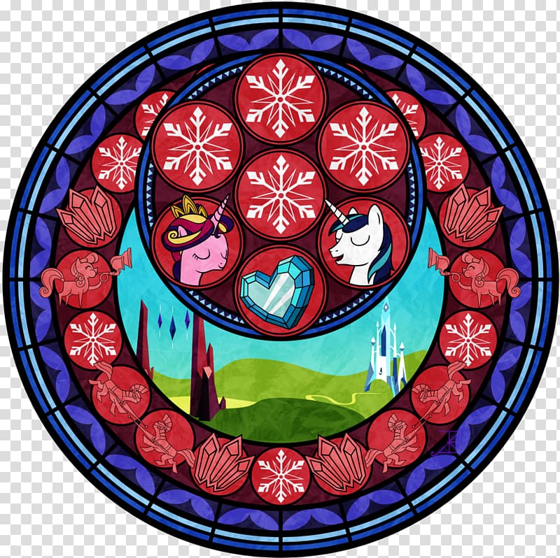 Pony Stained glass Rainbow Dash, crystal glass button elements transparent background PNG clipart