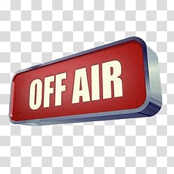 red off air illustration, Off Air Sign transparent background PNG clipart
