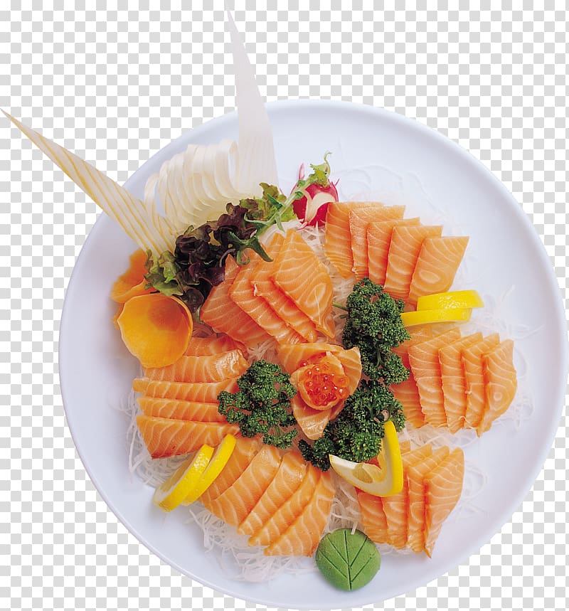 Sashimi Japanese Cuisine Sushi Smoked salmon Makizushi, sushi transparent background PNG clipart