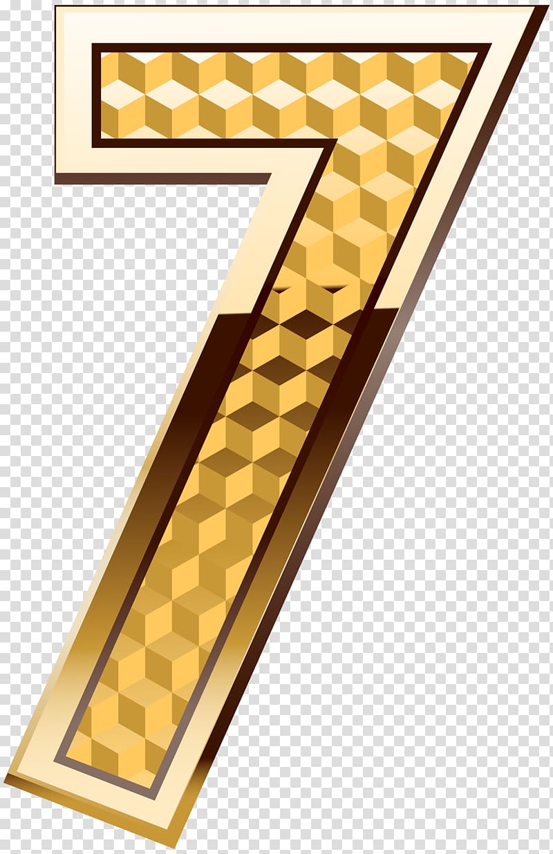 gold number 7 illustration, Mario Kart 8 Gold , Gold Number Seven transparent background PNG clipart