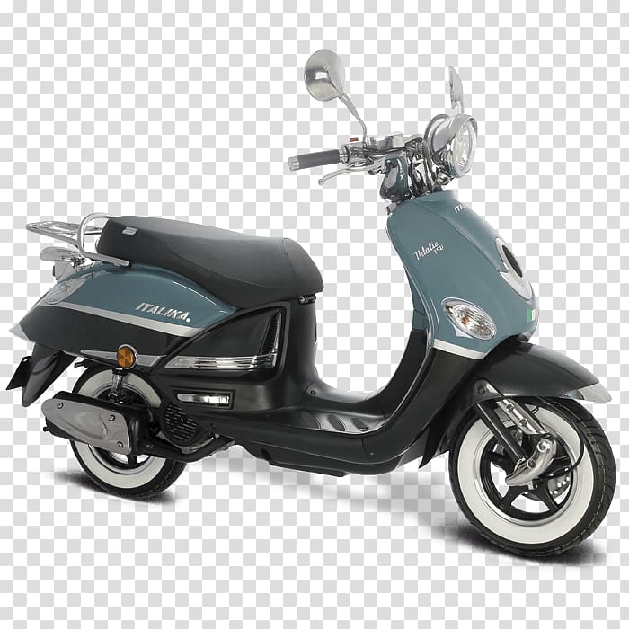 black and teal motor scooter, Italika Scooter transparent background PNG clipart