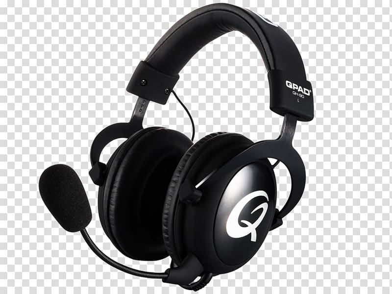 QH-90 Pro Gaming Headset schwarz Nintendo DS Amazon.com Counter-Strike: Global Offensive Headphones QPAD QH-85 Black Open Gaming H-set, Gaming Headset transparent background PNG clipart