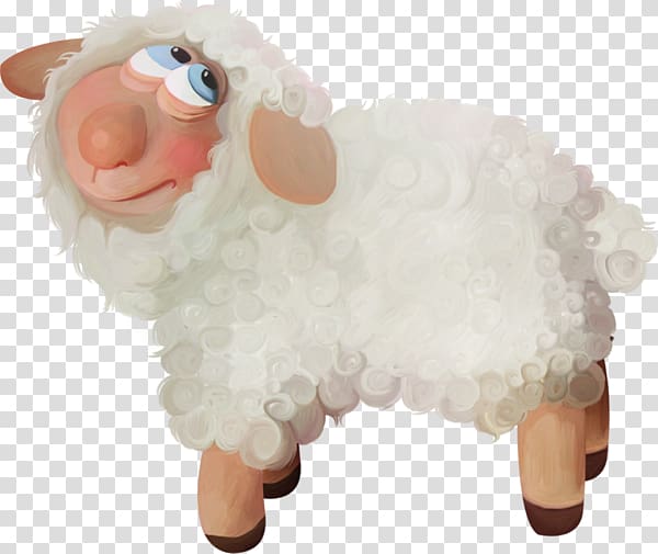 Painted Sheep Cartoon, Cartoon sheep transparent background PNG clipart