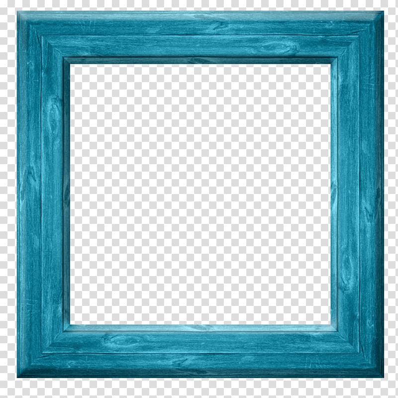 Turquoise Cobalt blue Teal Frames, blue frame transparent background PNG clipart