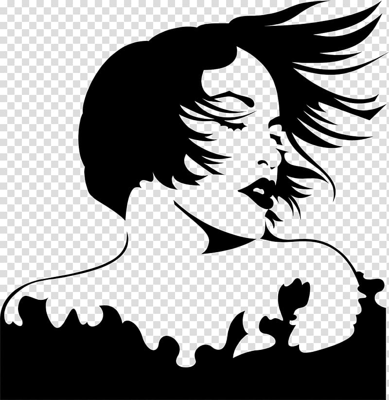 Silhouette Woman , women hair transparent background PNG clipart