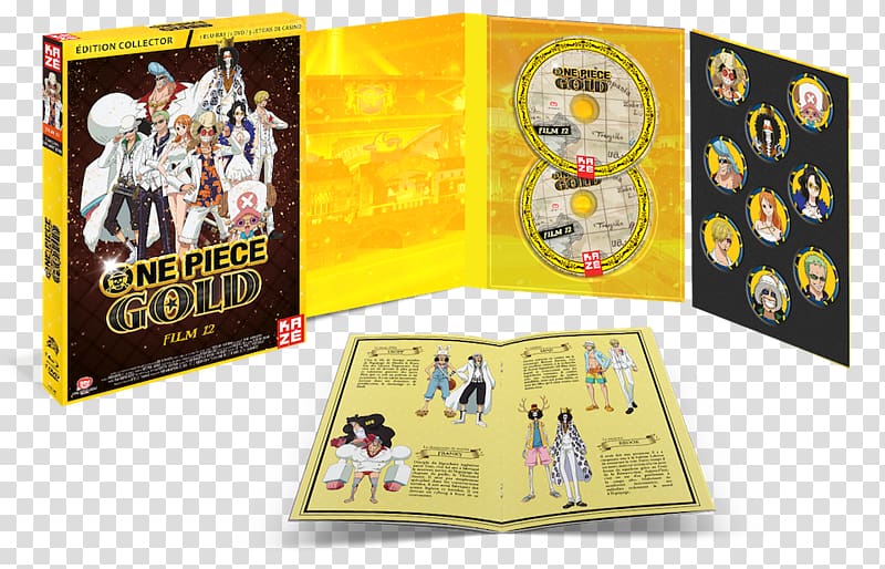 Blu-ray disc One Piece: Unlimited World Red DVD Collector, One Piece Film Gold transparent background PNG clipart