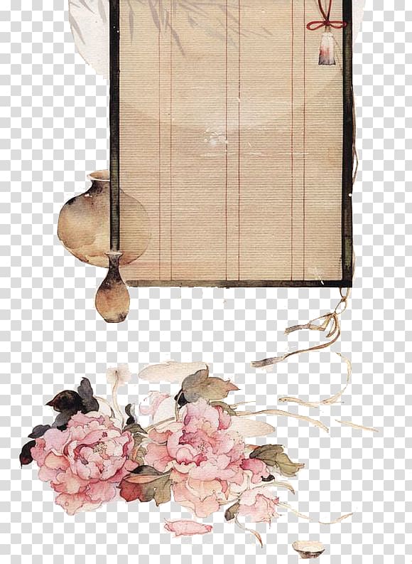 China Drawing Watercolor painting Art, Antique scene transparent background PNG clipart