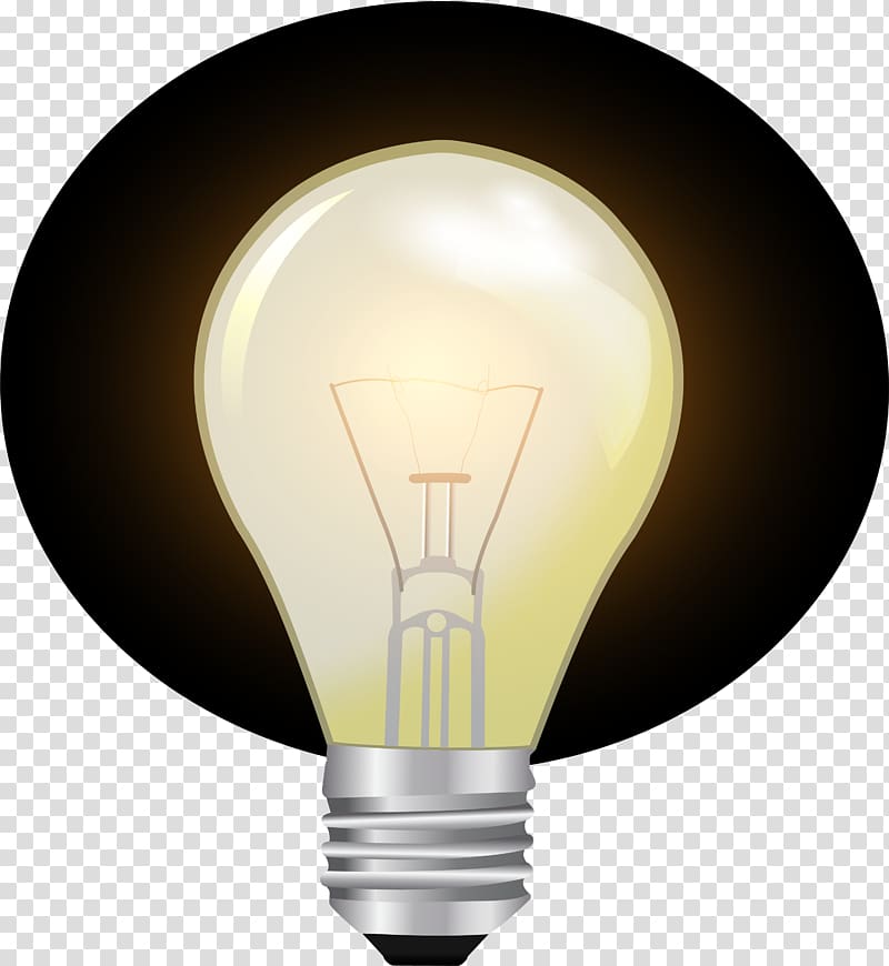 Incandescent light bulb Energy, Yellow simple light bulb transparent background PNG clipart