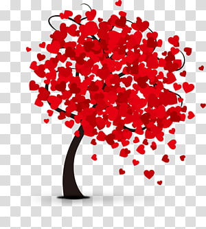 Heart Tree transparent background PNG cliparts free download