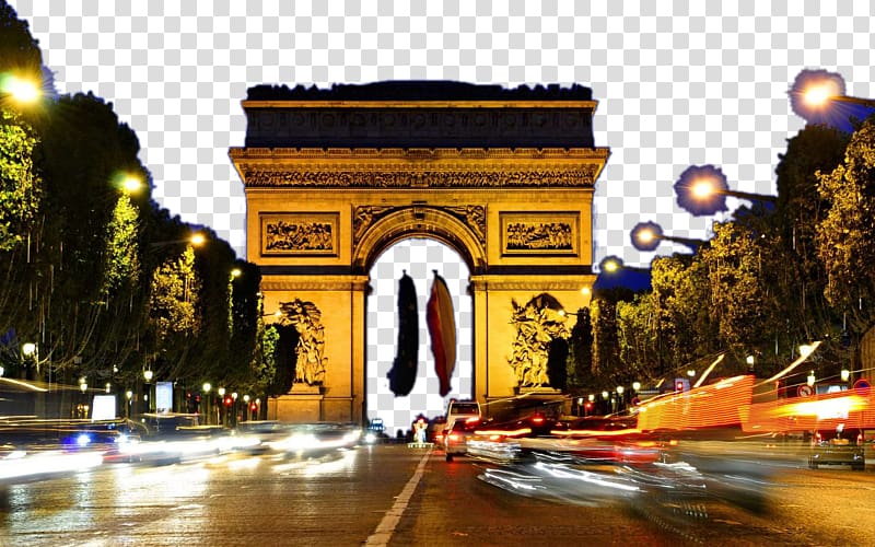 Champs-xc9lysxe9es Place de la Concorde Arc de Triomphe Eiffel Tower Studio Champs Elysxe9es, Paris, France Arc de Triomphe two transparent background PNG clipart