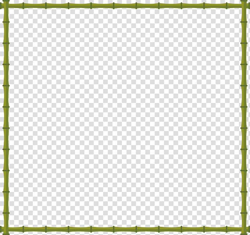 square bamboo frame, Bamboo Decorative arts, Green bamboo border transparent background PNG clipart