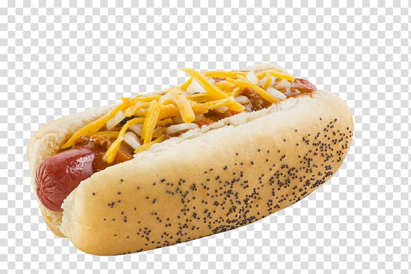 Chili dog Chicago-style hot dog Chili con carne Hamburger, hot roll transparent background PNG clipart