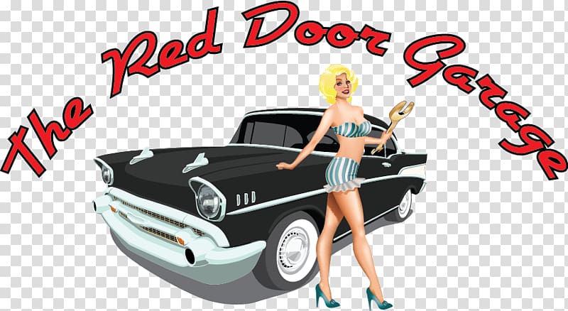 Classic car Red Door Garage Preservation and restoration of automobiles Automobile repair shop, garage workshop transparent background PNG clipart