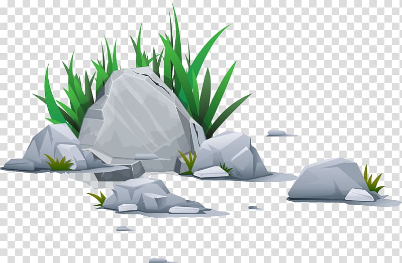 gray stone illustration, Rock , grass stone transparent background PNG clipart