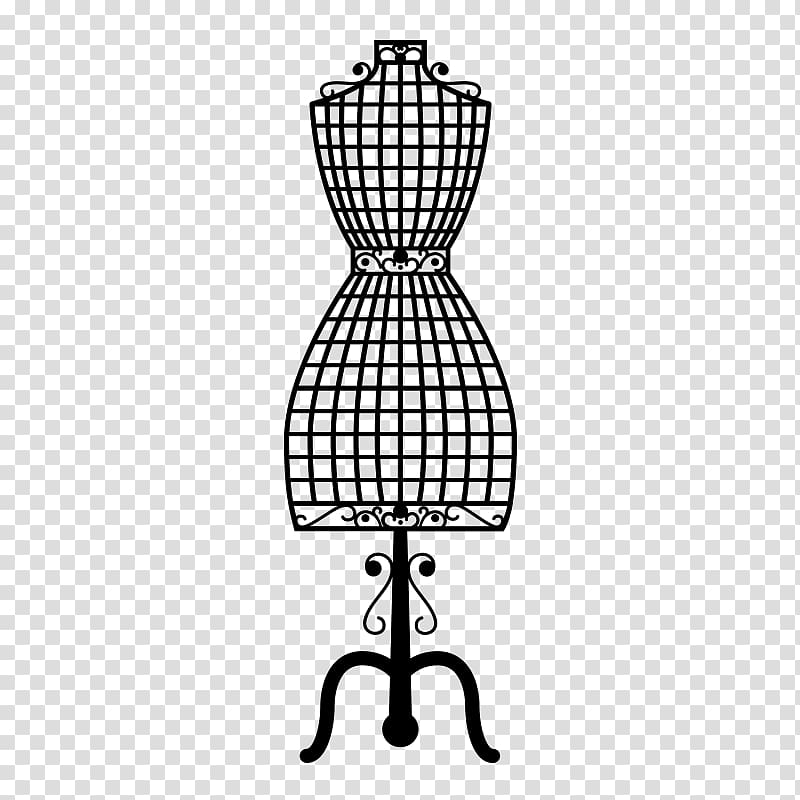 women's black dress form illustration, Mannequin Sewing Machines Embroidery Textile, moda transparent background PNG clipart