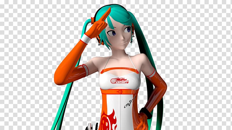 Hatsune Miku MikuMikuDance Rendering Anime, racing transparent background PNG clipart