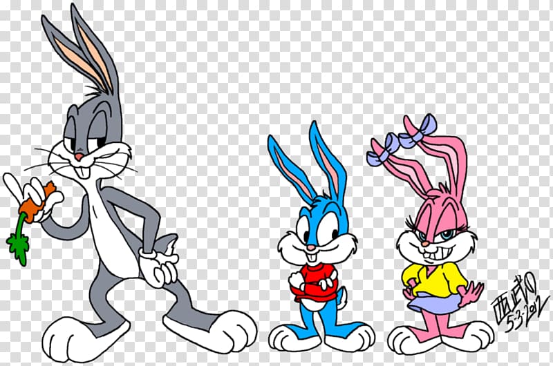 Bugs Bunny Babs Bunny Lola Bunny Buster Bunny Tasmanian Devil, rabbit transparent background PNG clipart