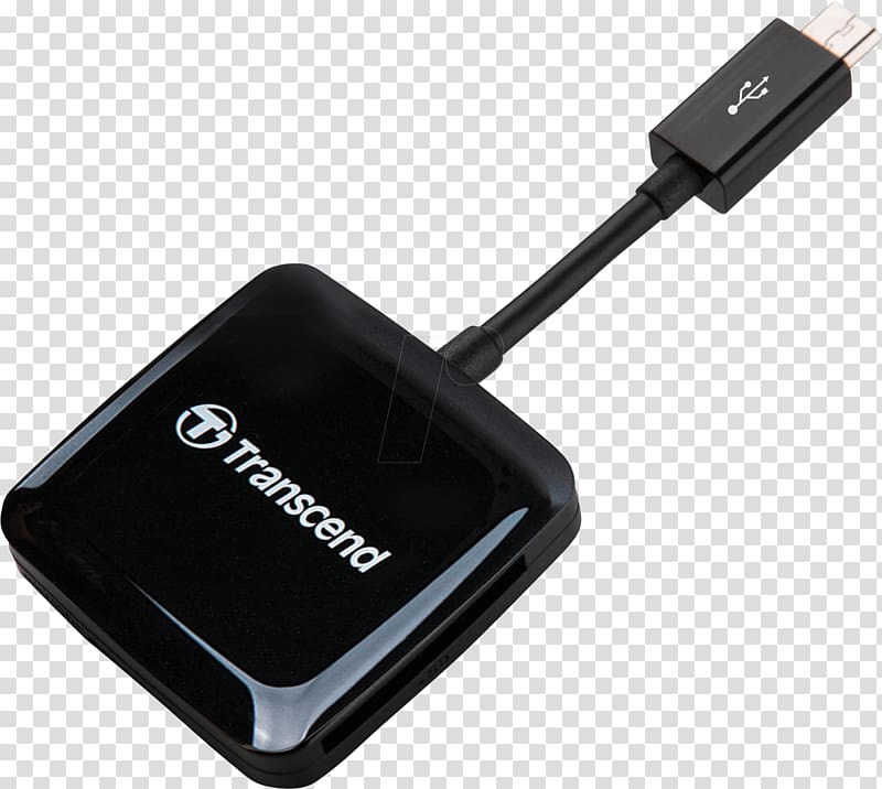 Memory Card Readers USB On-The-Go Transcend Information, USB transparent background PNG clipart