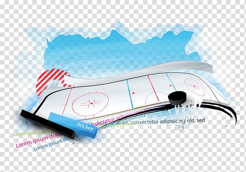 Poster Ice hockey Silhouette Illustration, banners race track game transparent background PNG clipart